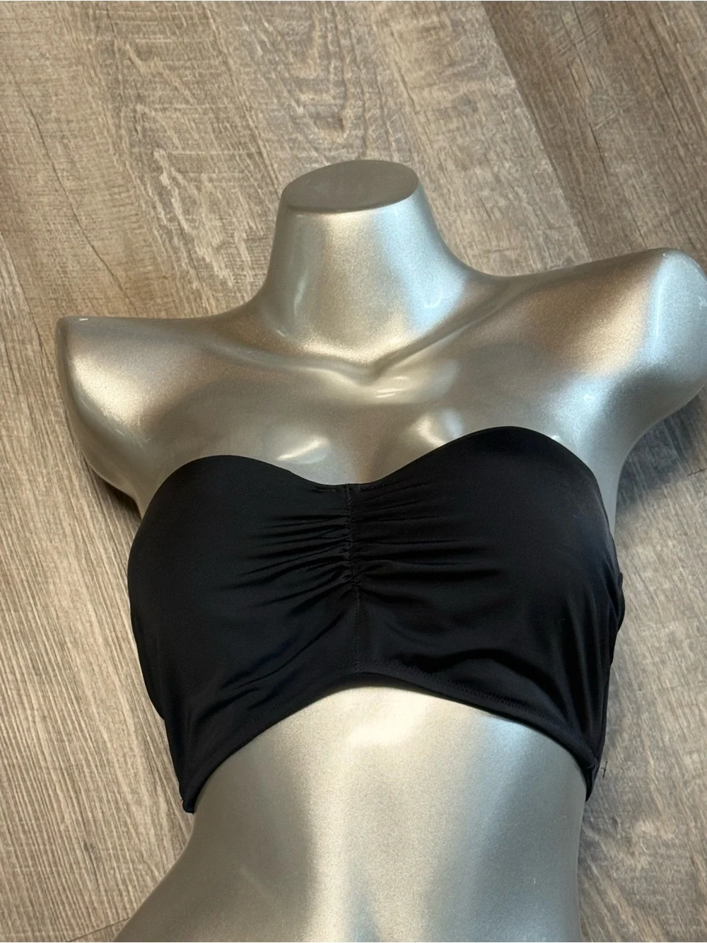 Victoria's Secret Black Strapless Bandeau Bikini Top C1